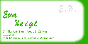 eva weigl business card